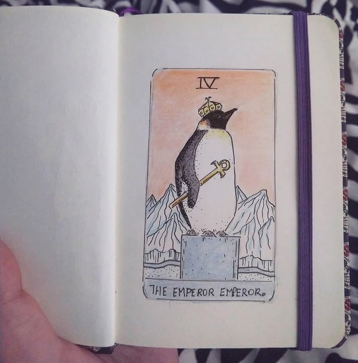 como fazer um baralho de tarot - pinguim